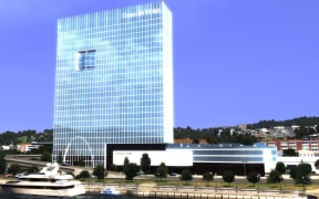 An artist's impression of the waterfront hotel.
