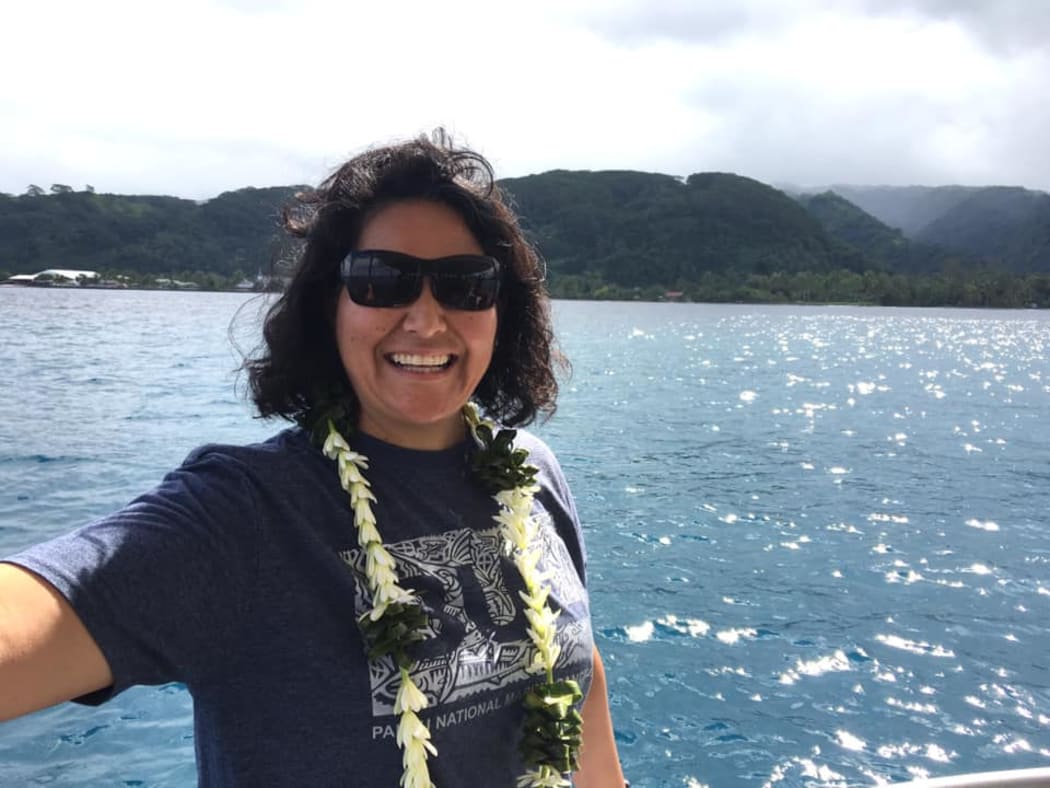 Palau Legacy Project co-founder Jennifer Koskelin at Island Voices in Tahiti.