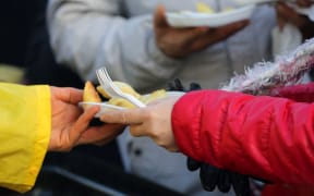 Warm food for the poor and homeless.