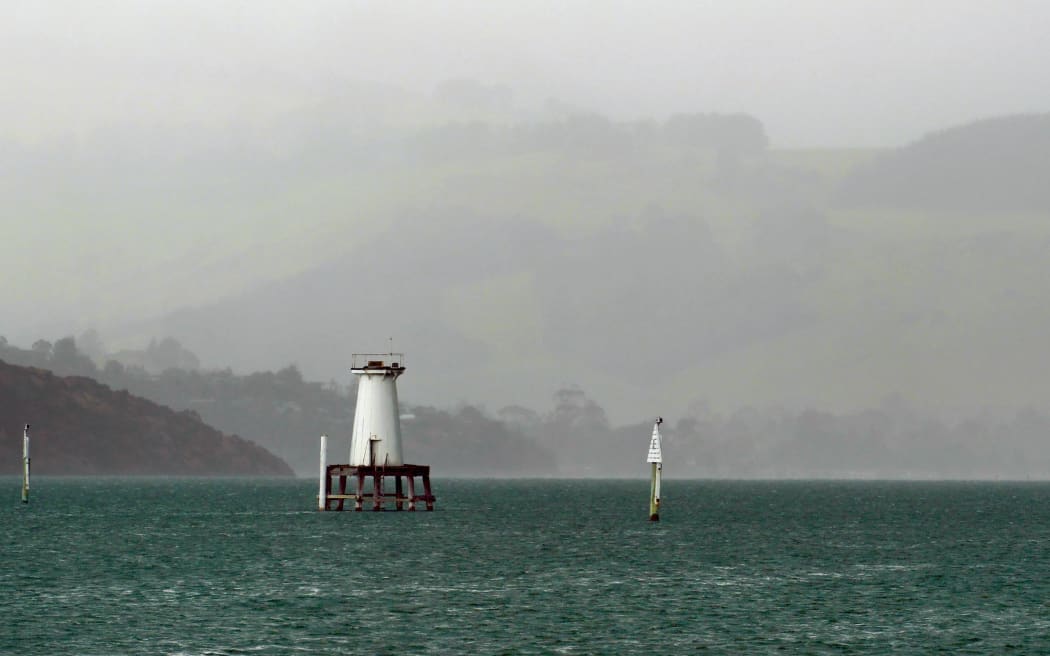 Channel markers Lyttelton Harbour.