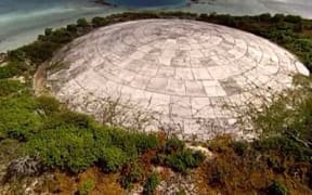 The Runit Dome was constructed on Marshall Islands Enewetak Atoll in 1979 to temporarily store radioactive waste produced from nuclear testing by the US military during the 1950s and 1960s.