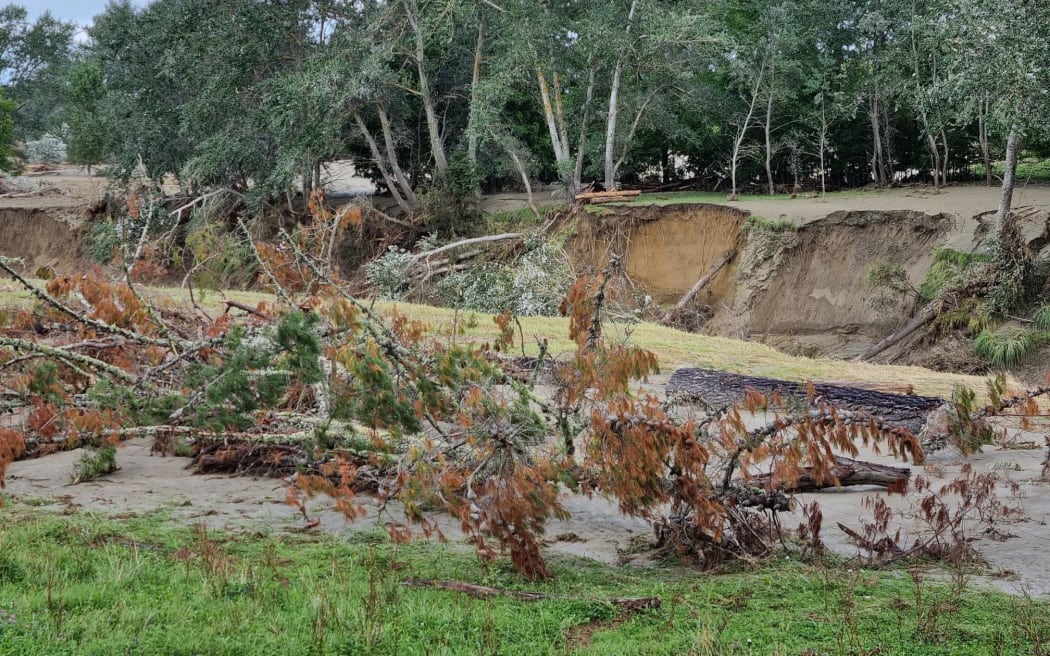 Damage in Wairoa following Cyclone Gabrielle.