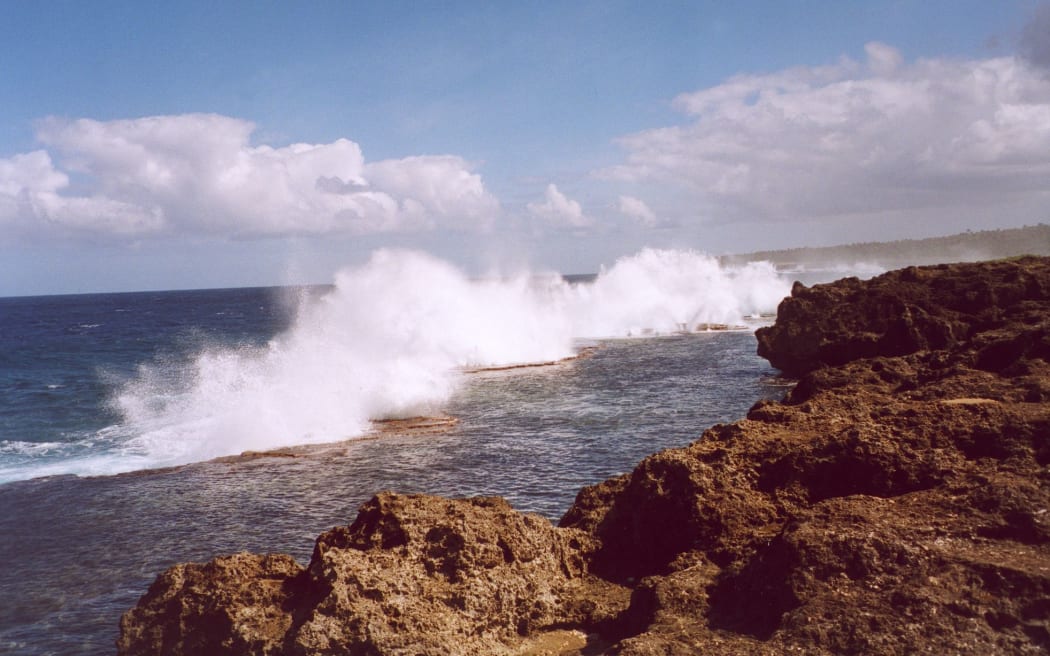 A file photo shows the southwest coast of Tonga's main island Tongatapu in November 2006.