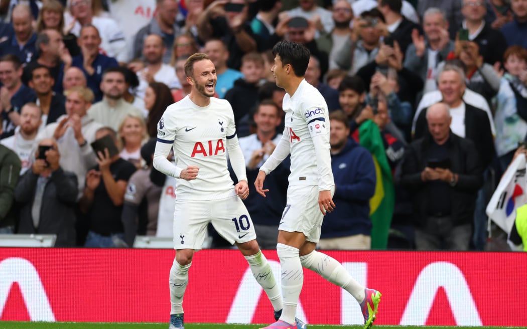 Tottenham goalkeeper Guglielmo Vicario on his leap in the Premier