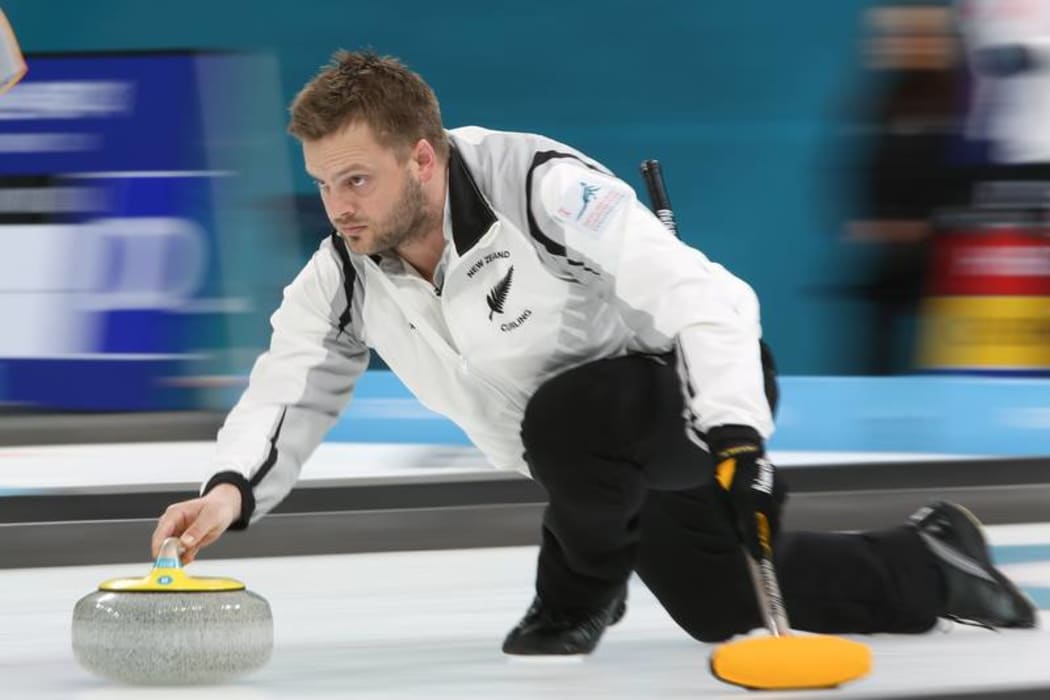 Scott Becker of the New Zealand Curling team
