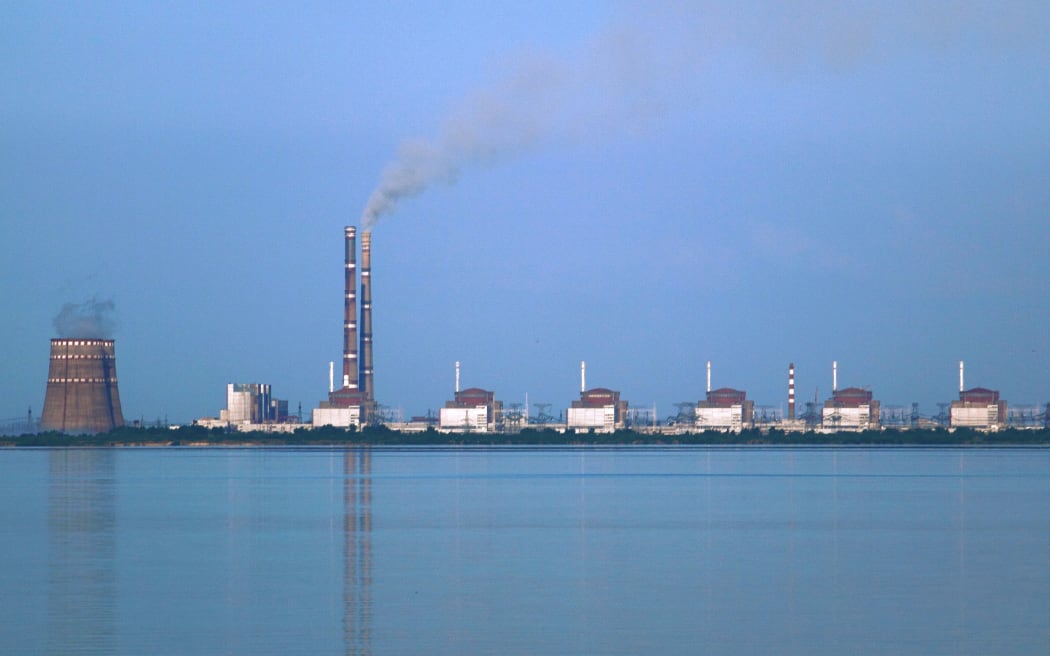 Reactor buildings astatine  Ukraine's Zaporizhzhia atomic  powerfulness  plant. (File photo).