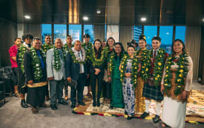 Prime Ministers Pacific Youth Awards winners with Minister of Pacific People's Aupito Su'a William Sio