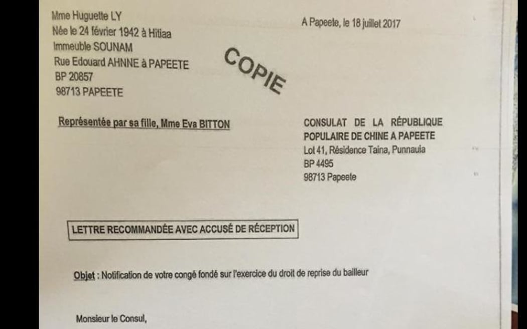 China's consulate in French Polynesia given notice to vacate rented house