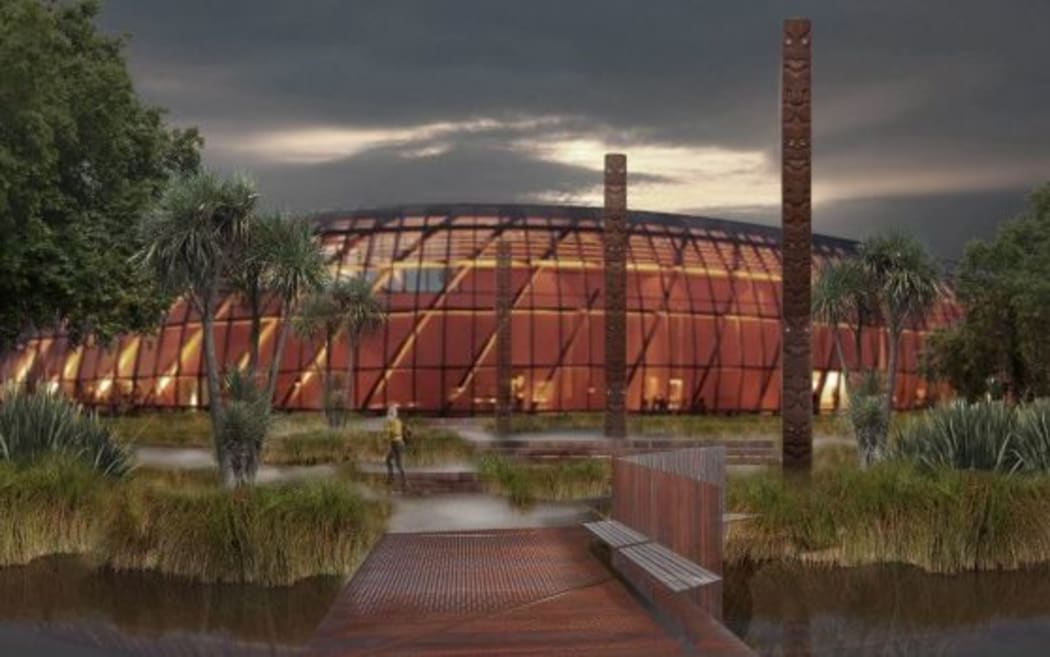 An artists impression of the planned Te Puna Ahurea Cultural Centre, which has now been shelved.
