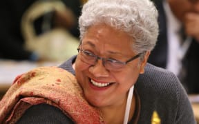 The Deputy Prime Minister of Samoa Fiame Naomi Mata'afa at a workshop in New Zealand for Pacific Parliaments.