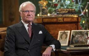 (file) Sweden's King Carl XVI Gustaf poses for a photo before recording his annual Christmas Day speech to the nation, at Stockholm Castle, Sweden, on December 16, 2019.