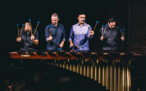 The LA Percussion Quartet, with musicians Cory Hills, Justin DeHart Matt Cook and Nick Terry