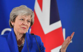 UK Prime Minister Theresa May gives a media conference after a meeting of the European Council to endorse the draft Brexit withdrawal agreement and to approve the draft political declaration on future EU-UK relations, 25 November 2018, Brussels.