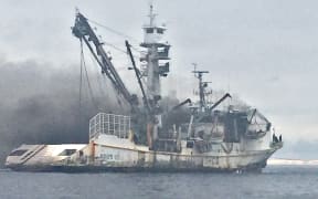 The Marshall Islands-flagged Koo's 102 purse seine fishing vessel caught fire in Majuro lagoon on Sunday