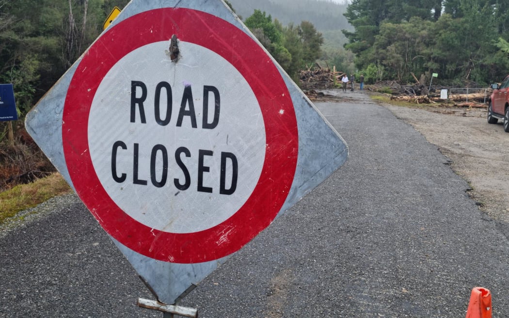 Residents at Powerhouse Road, north of Westport, had to be rescued via helicopter after heavy rain caused floods and blocked access.