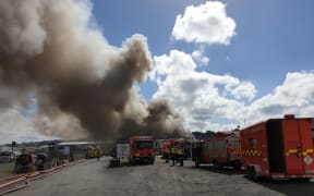 Scrap yard fire in Papakura