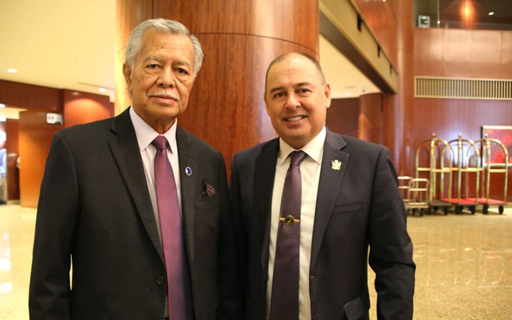 The Cook Islands Prime Minister and incoming forum chair Mark Brown in Japan with Henry Puna to meet with Prime Minister Fumio Kishida.