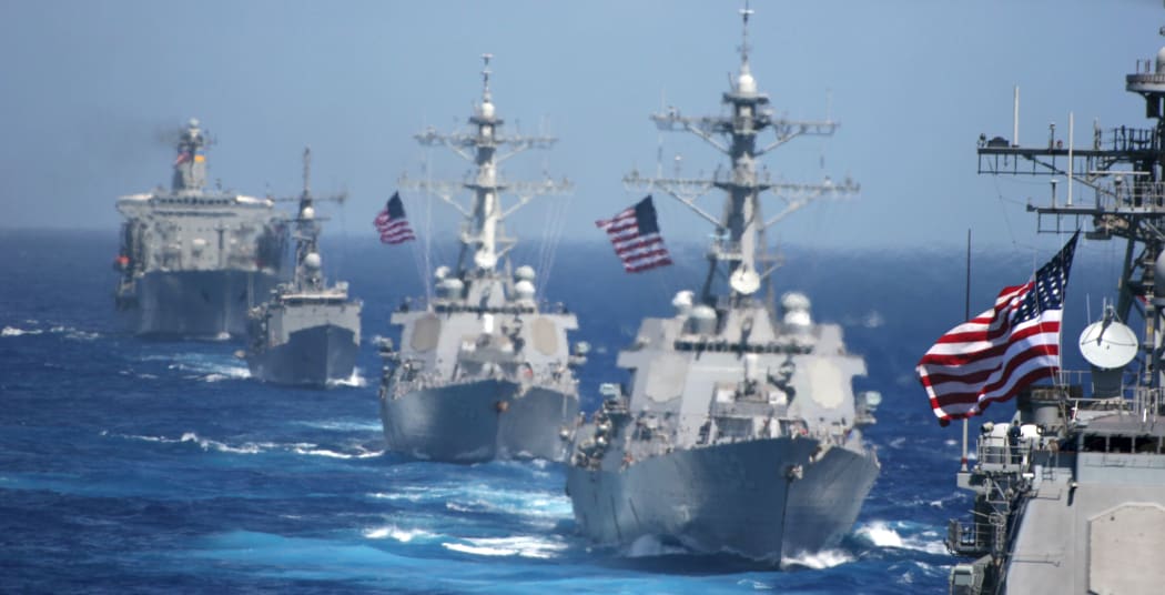 US Navy boats off Guam