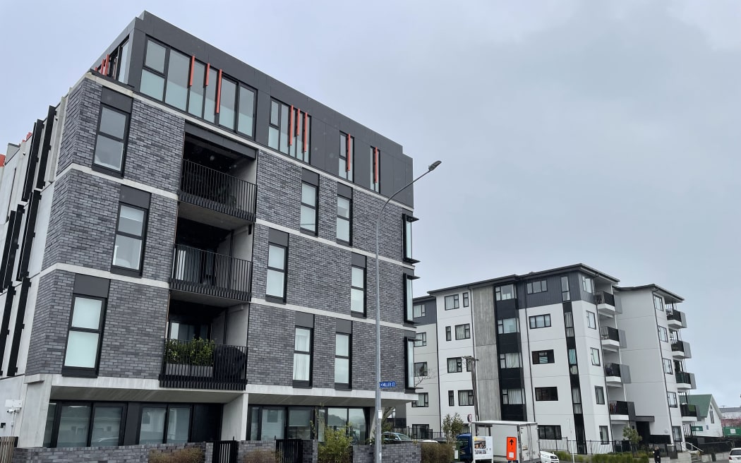 Private and Kāinga Ora housing development at Point Chevalier, Auckland