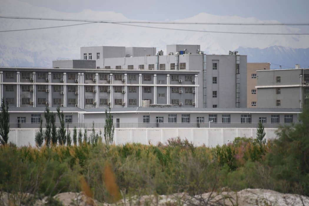 A facility believed to be a re-education camp where mostly Muslim ethnic minorities are detained, north of Akto in China's northwestern Xinjiang region pictured on June 4, 2019.