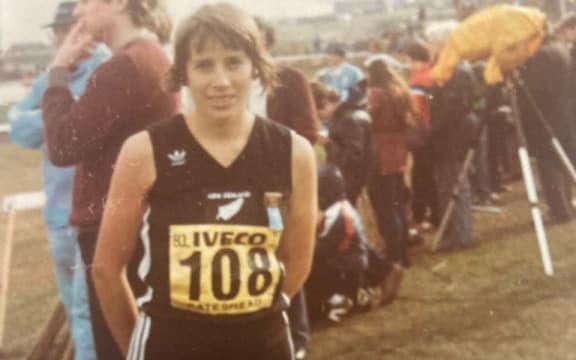 New Zealand runner Glenys Kroon at the 1983 World Cross Country Championships in Gateshead, England.