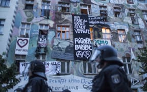 Protests against evictions in Berlin, 2016.