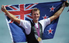Mahe Drysdale wins the single scull at the London Olympics.