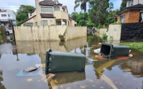 Homes have been stickered and flooding remains on Kimberley Road in Auckland's Epsom.