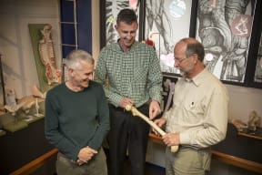 Photo of Ian Reid (right) with Mark Bolland (left) and Andrew Grey