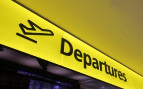 Airport departure sign.