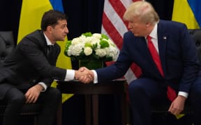 US President Donald Trump and Ukrainian President Volodymyr Zelensky  meet at the UN in  New York on 25 September 2019