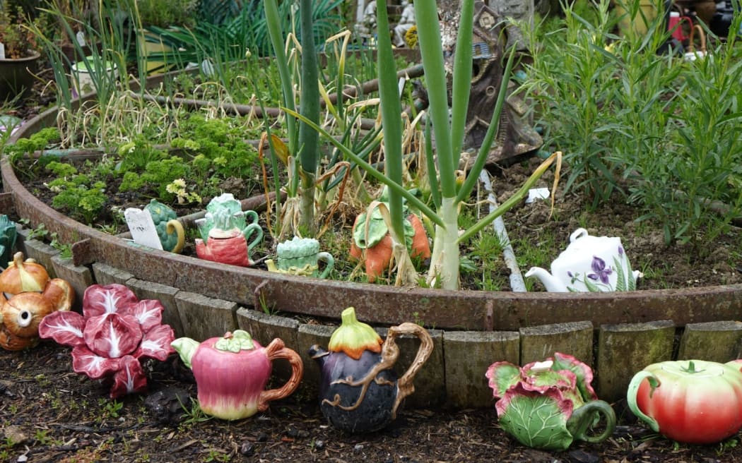 Graham Renwick's teapot collection.