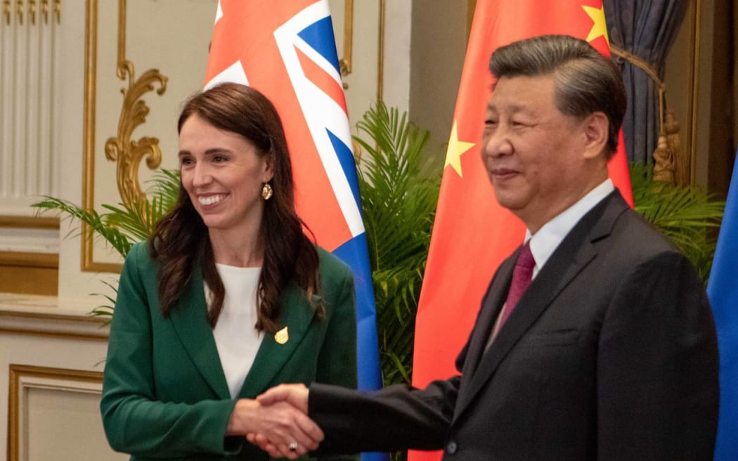 Jacinda Ardern and Xi Jinping