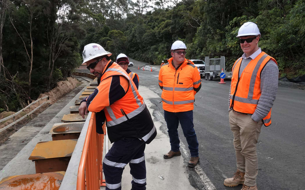 From left, Ngā Hapū o Mangamuka representative Tomo Otene, senior project manager Hendrik Postma and project director Norman Collier.