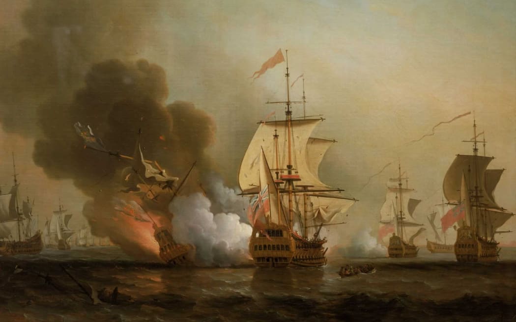 A painting in the National Maritime Museum, London, depicts the San Jose exploding before it sank off Cartagena in 1708.