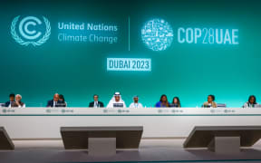 The 28th Conference of the Parties to the United Nations Framework Convention on Climate Change, which takes place on 30 November until 12 December 2023 in Expo City Dubai. Dubai, United Arab Emirates on December 1st, 2023. (Photo by Beata Zawrzel/NurPhoto) (Photo by Beata Zawrzel / NurPhoto / NurPhoto via AFP)