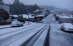 Dunedin's roads have had a blanket of snow.
