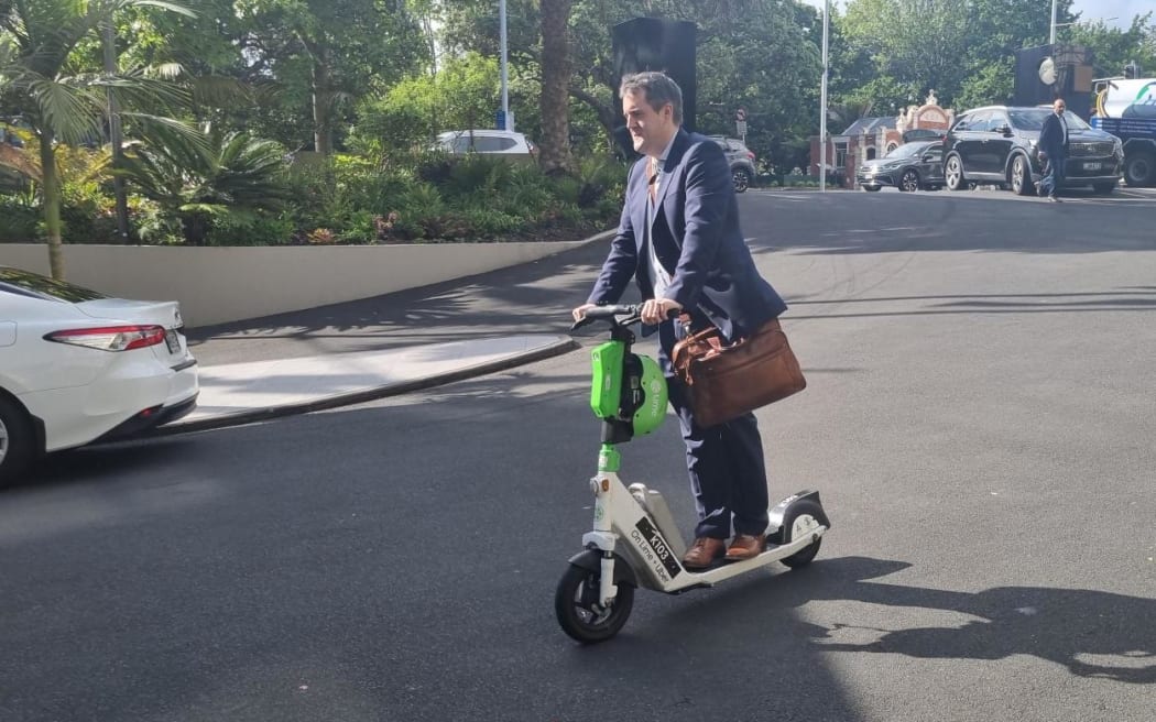 National MP Chris Bishop arrives for coalition talks in Auckland 16 November 2023.