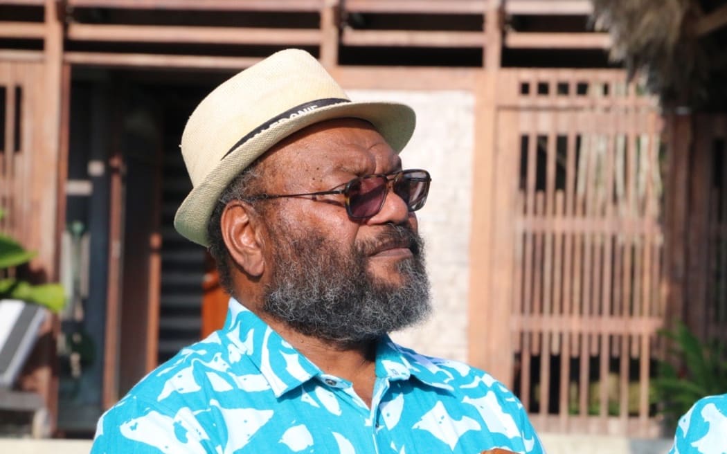 Victor Tutugoro at the 22nd Melanesian Spearhead Group Leaders' Summit in Port Vila.