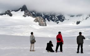Tourists on Fox Glacier in 2009,