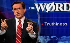 US comedian Stephen Colbert introducing his now-famous concept - 'Truthiness'