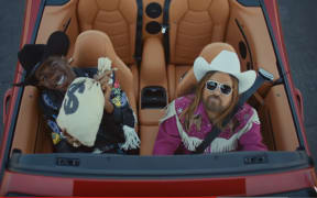 Lil Nas X and Billy Ray Cyrus in the video for 'Old Town Road'.