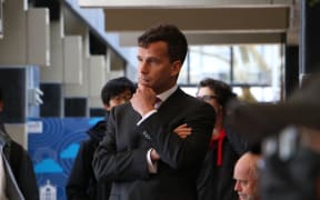 David Seymour at the Hong Kong extradition law rally at Auckland University on 6 August.