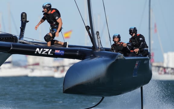 New Zealand SailGP Team co-helmed by Peter Burling and Blair Tuke.