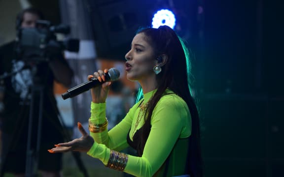 Marina Satti performing at WOMAD 2020