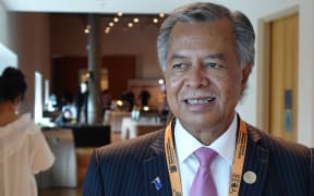 Cook Islands Prime Minister, Henry Puna, at the Asia Pacific Energy Leaders' Summit, 1 November 2018, Te Papa, Wellington.