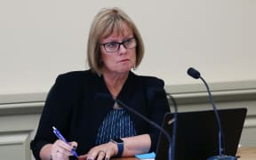National MP for Taranaki-King Country, Barbara Kuriger listens to a submission to the Health Committee on a petition to permit medically-assisted dying.