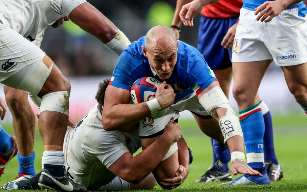 Italy's Sergio Parisse in action in the Six Nations.