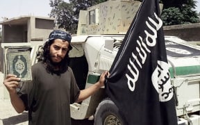 An undated picture purportedly showing  27-year-old Abdelhamid Abaaoud, taken from a February 2015 issue of Islamic State (IS) online magazine Dabiq.