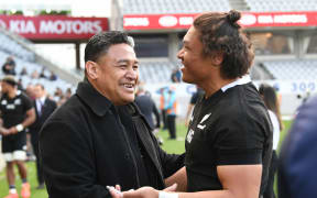 Caleb Clarke with dad Eroni.